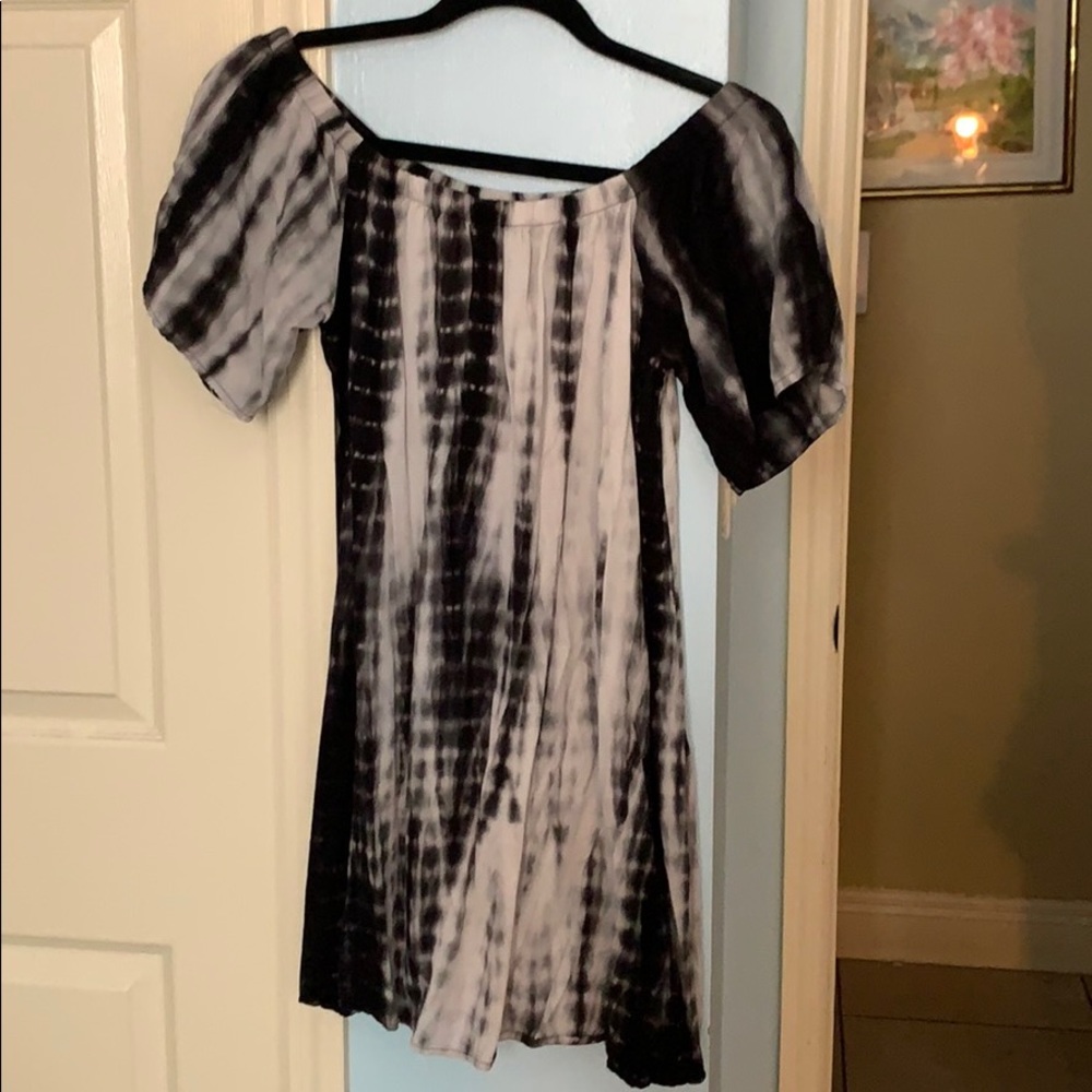 Off the shoulder marble dress